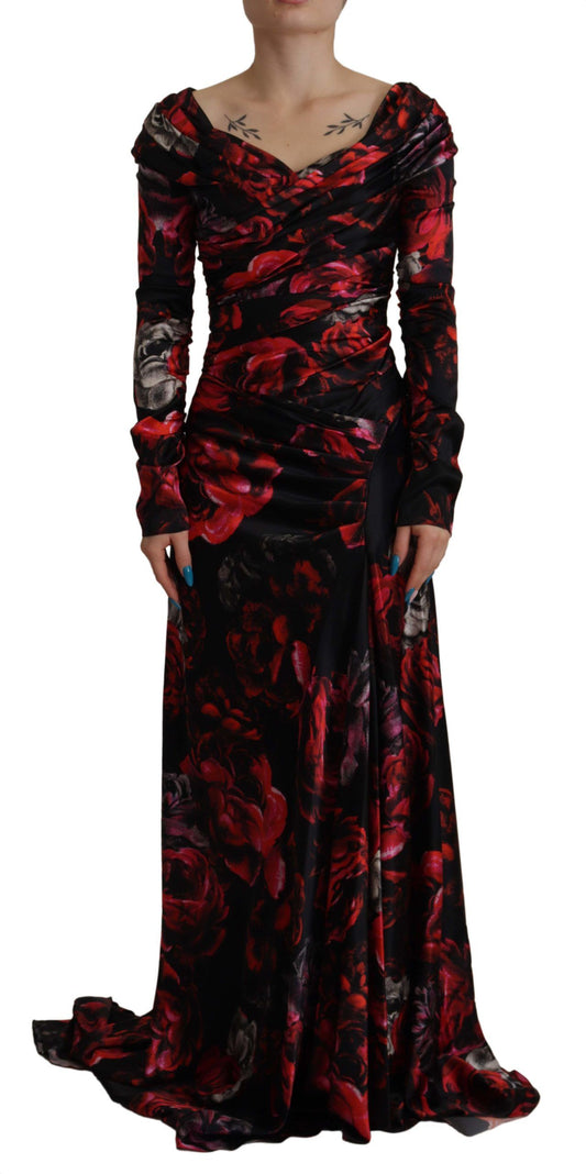 Elegante vestido floral de corte A