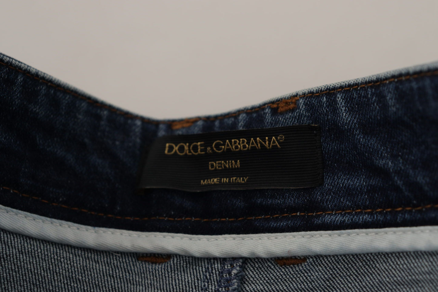 Vaqueros ajustados de diseño con cintura alta en azul