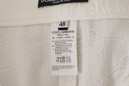 White High Waist Culotte Cotton Shorts