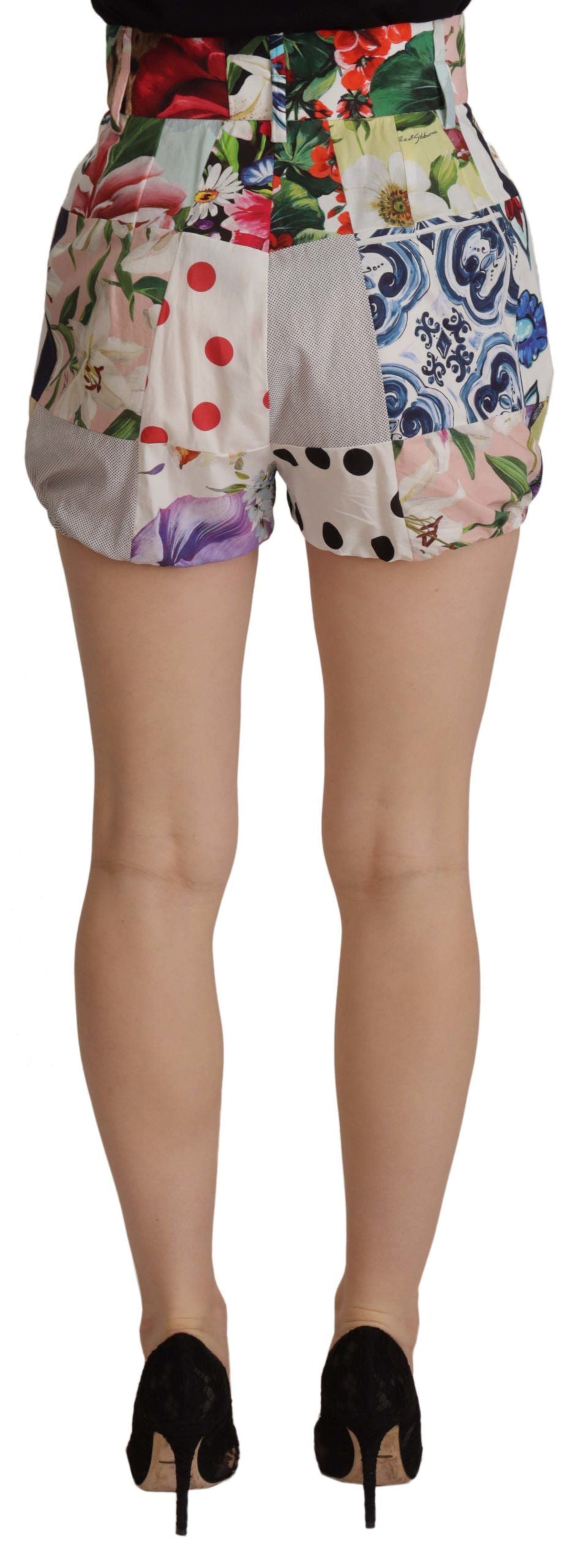 Pantalones cortos de diseño de cintura alta con patchwork