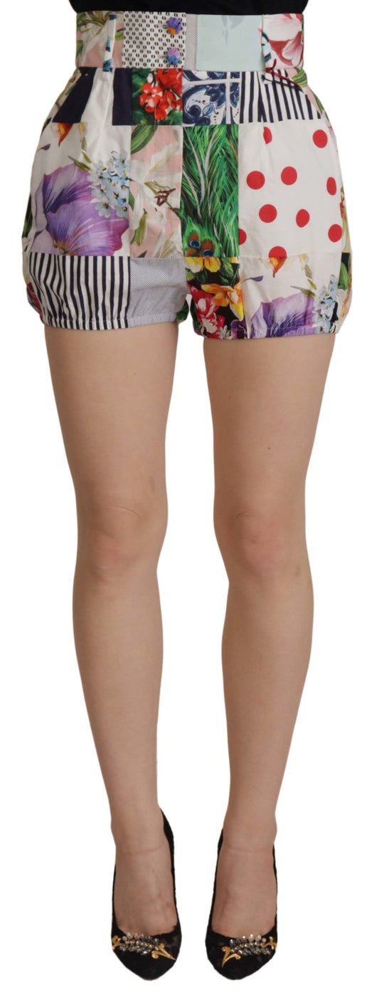 Pantalones cortos de diseño de cintura alta con patchwork