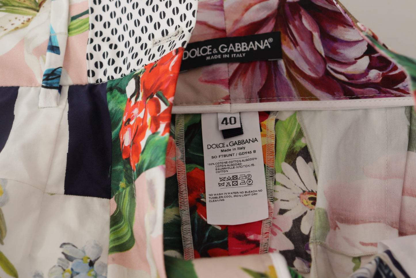 Pantalones cortos de diseño de cintura alta con patchwork