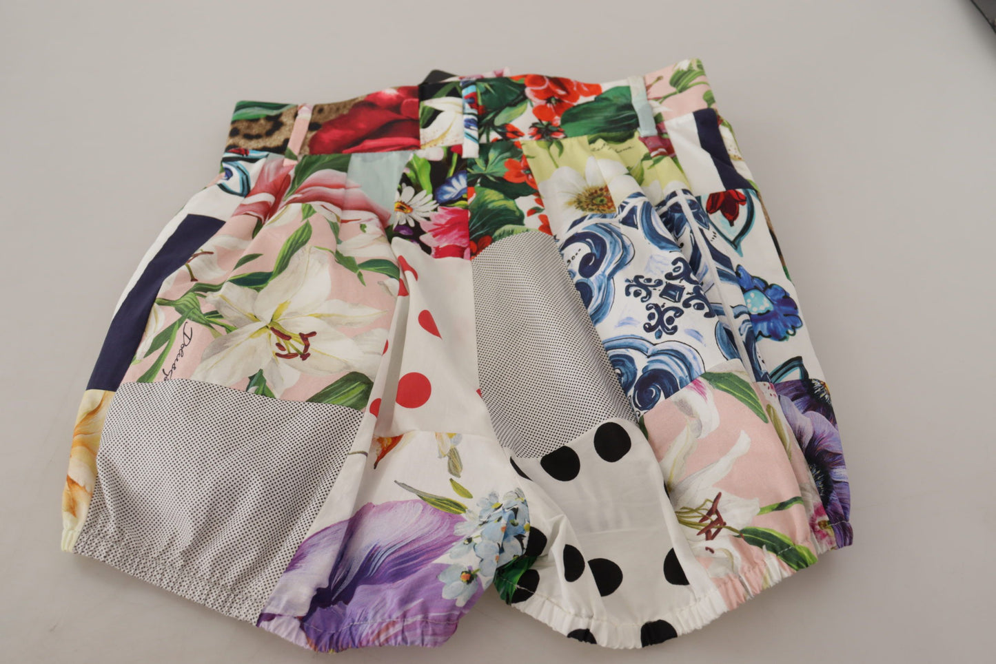 Pantalones cortos de diseño de cintura alta con patchwork