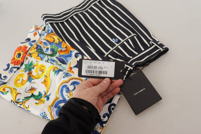 Bermudas de diseño de cintura alta de Majolica
