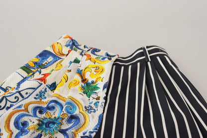 Bermudas de diseño de cintura alta de Majolica