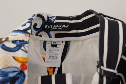 Bermudas de diseño de cintura alta de Majolica