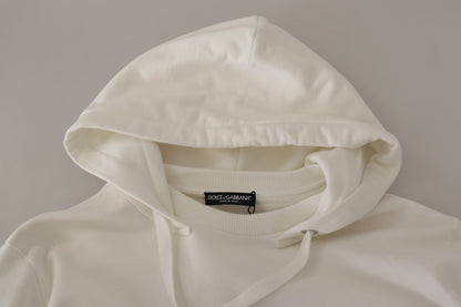 Suéter elegante con capucha blanca