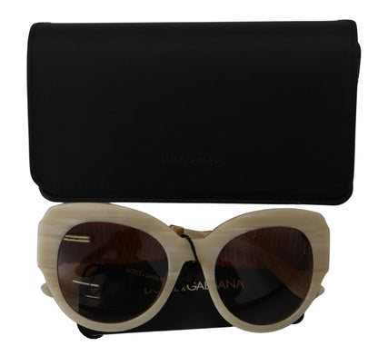 Gafas de sol de acetato beige chic para mujer