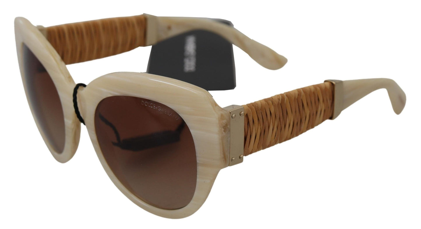 Gafas de sol de acetato beige chic para mujer