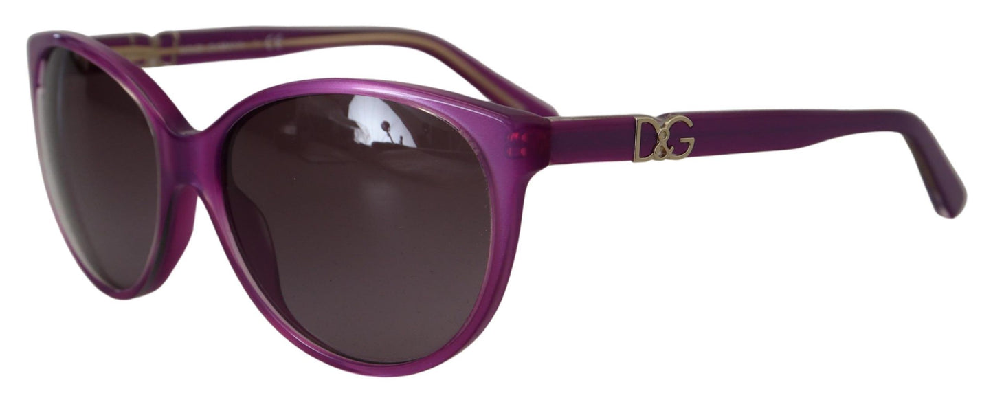 Gafas de sol redondas y elegantes de acetato morado