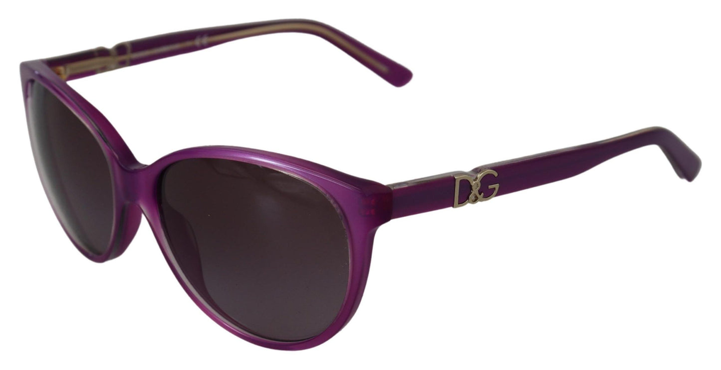 Gafas de sol redondas y elegantes de acetato morado