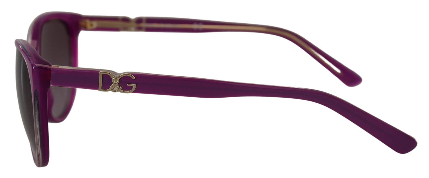 Gafas de sol redondas y elegantes de acetato morado
