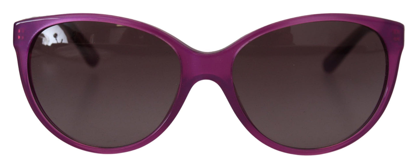 Gafas de sol redondas y elegantes de acetato morado