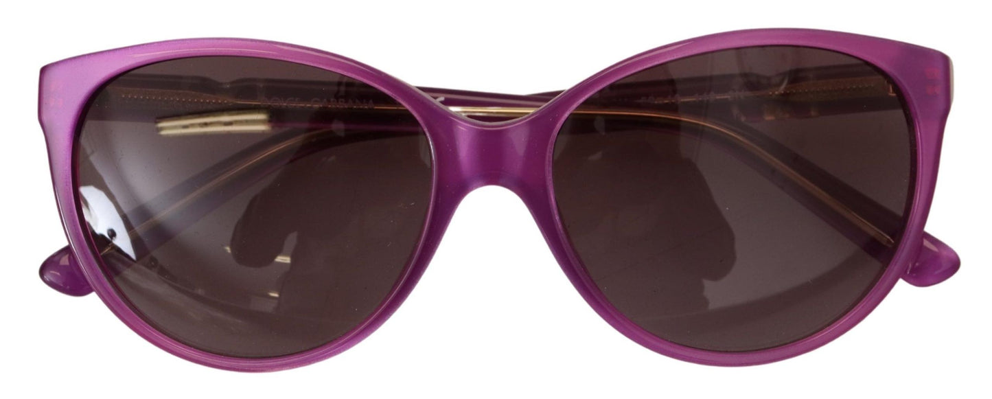 Gafas de sol redondas y elegantes de acetato morado