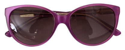 Gafas de sol redondas y elegantes de acetato morado