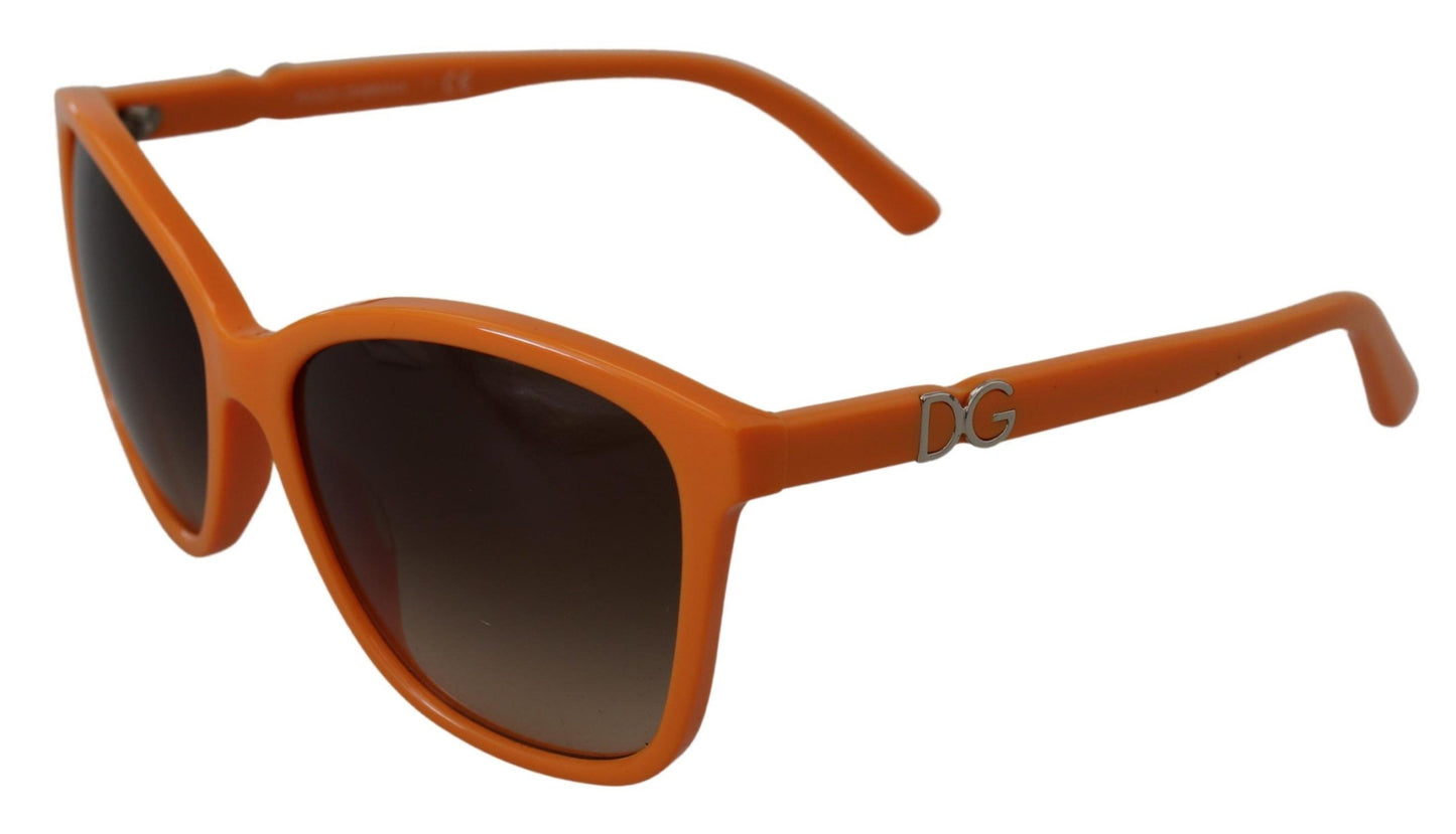 Gafas de sol redondas y elegantes de color naranja para mujer