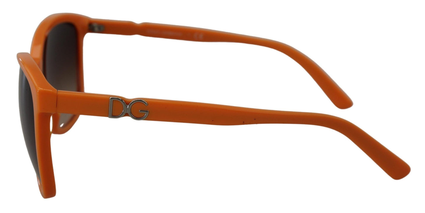 Gafas de sol redondas y elegantes de color naranja para mujer