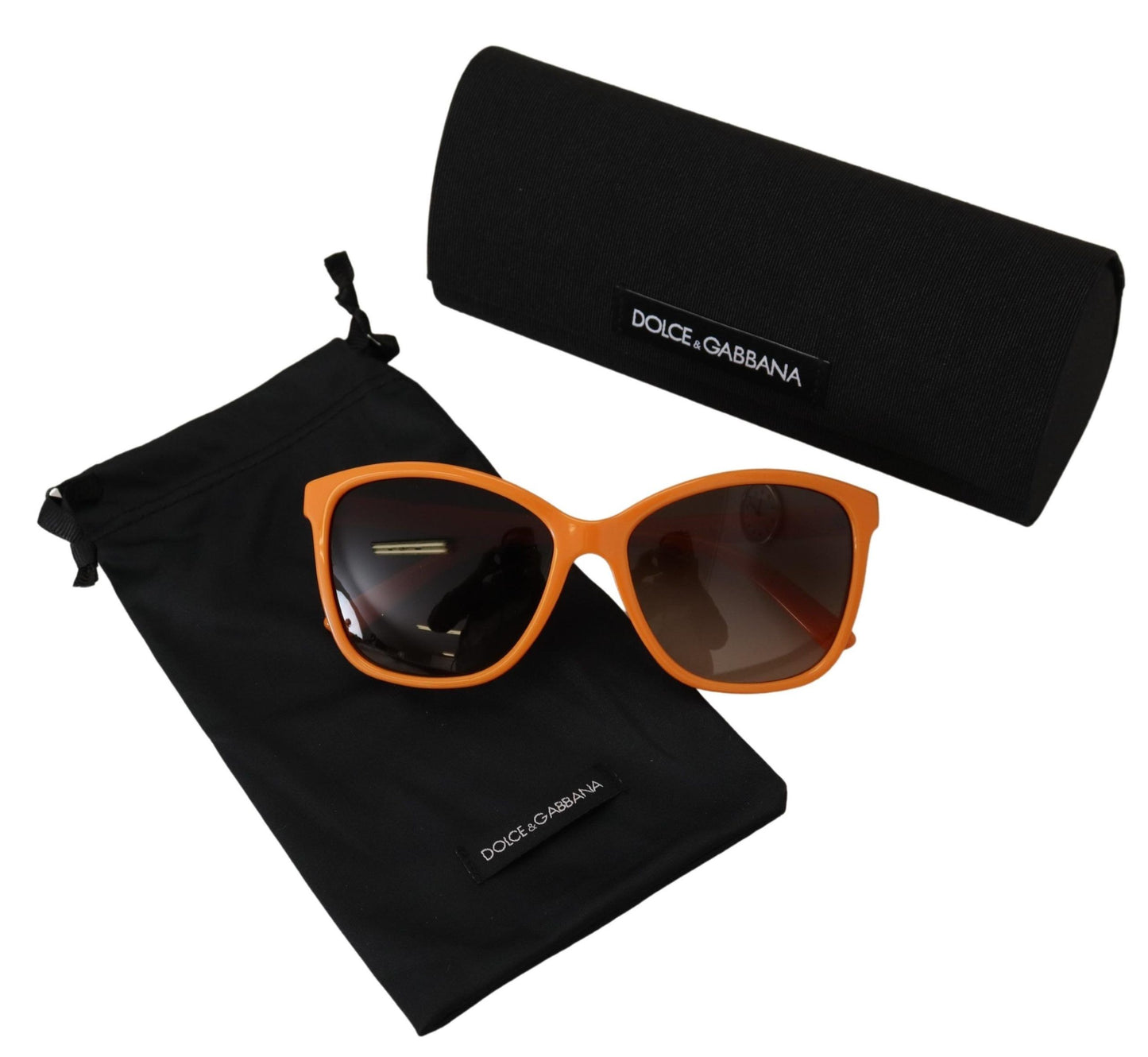 Gafas de sol redondas y elegantes de color naranja para mujer