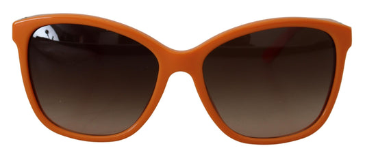 Gafas de sol redondas y elegantes de color naranja para mujer