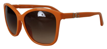 Gafas de sol redondas y elegantes de color naranja para mujer