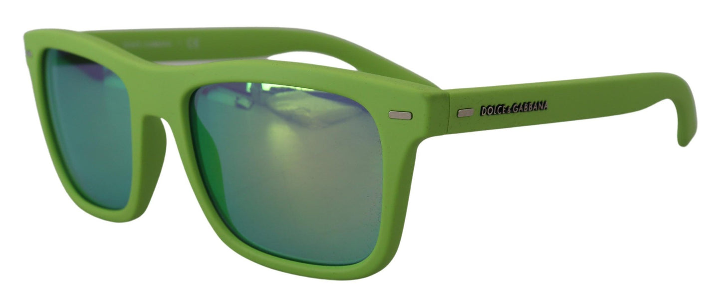 Gafas de sol chic de montura completa en verde ácido