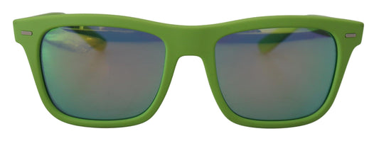 Gafas de sol chic de montura completa en verde ácido