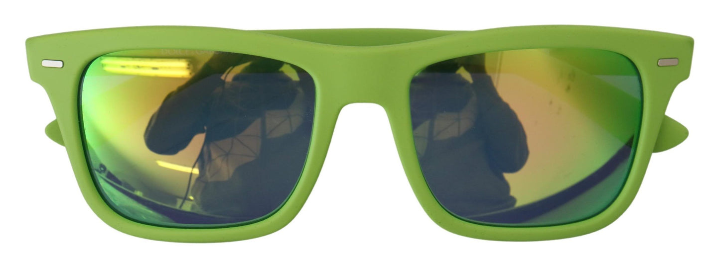 Gafas de sol chic de montura completa en verde ácido