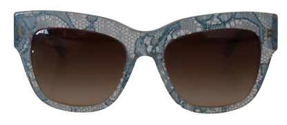 Elegantes gafas de sol con degradado y ribete de encaje