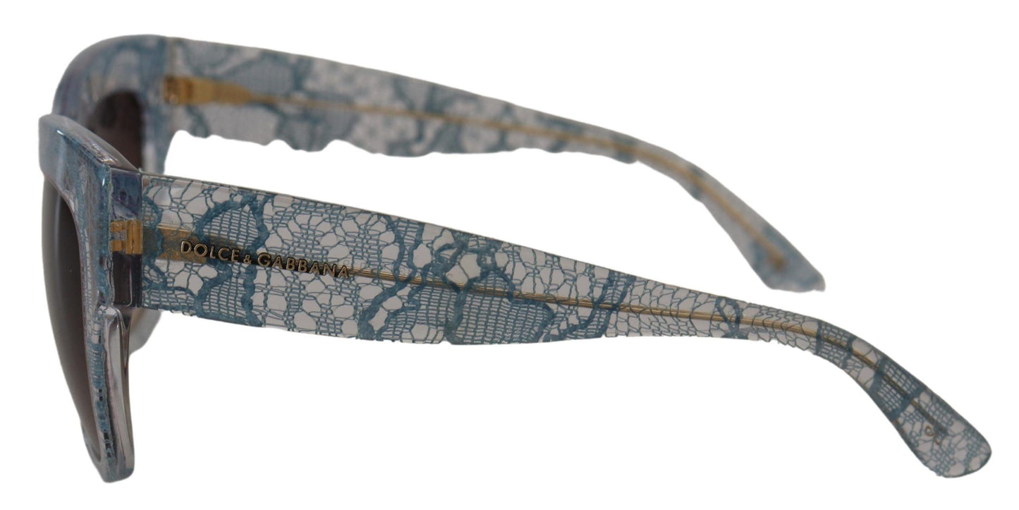 Elegantes gafas de sol con degradado y ribete de encaje