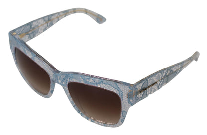 Elegantes gafas de sol con degradado y ribete de encaje
