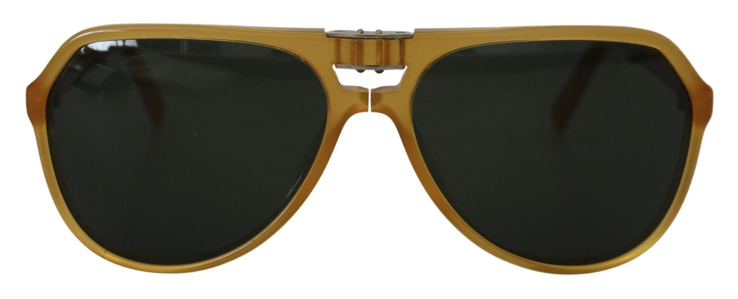Gafas de sol elegantes de acetato de aviador amarillo