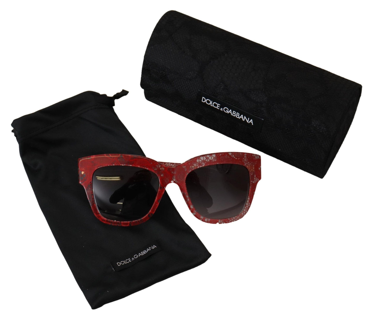 Gafas de sol elegantes con encaje siciliano tintado