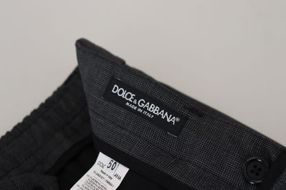 Pantalones cargo elegantes de corte entallado a cuadros