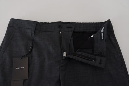 Pantalones cargo elegantes de corte entallado a cuadros