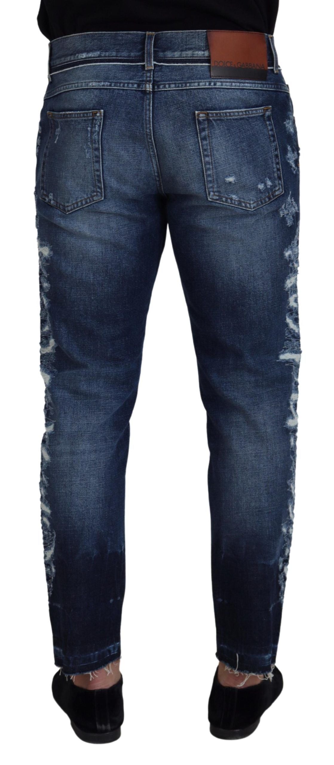 Vaqueros elegantes de corte regular con lavado azul