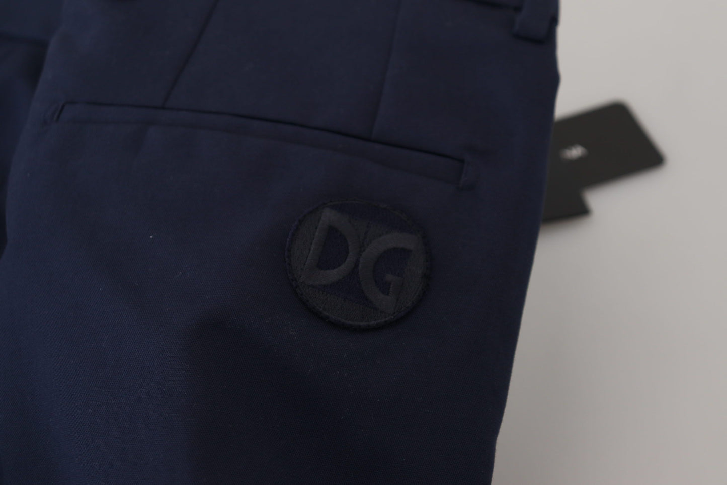 Pantalones de vestir azules elegantes de corte entallado