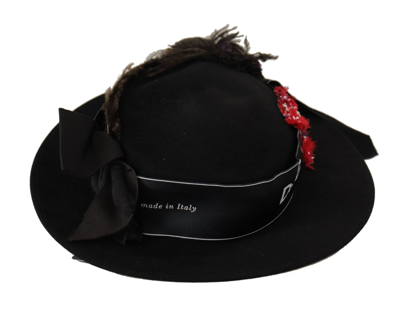Elegante sombrero negro de ala ancha