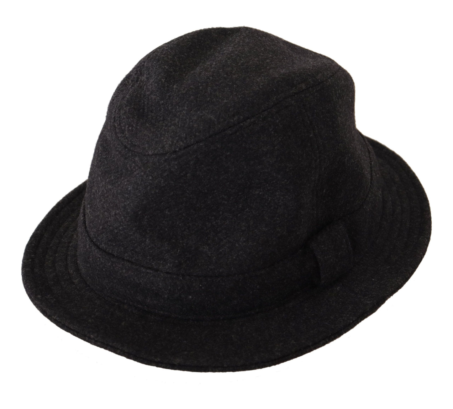 Elegante sombrero trilby gris de lana y cachemira