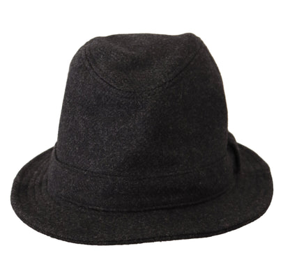 Elegante sombrero trilby gris de lana y cachemira
