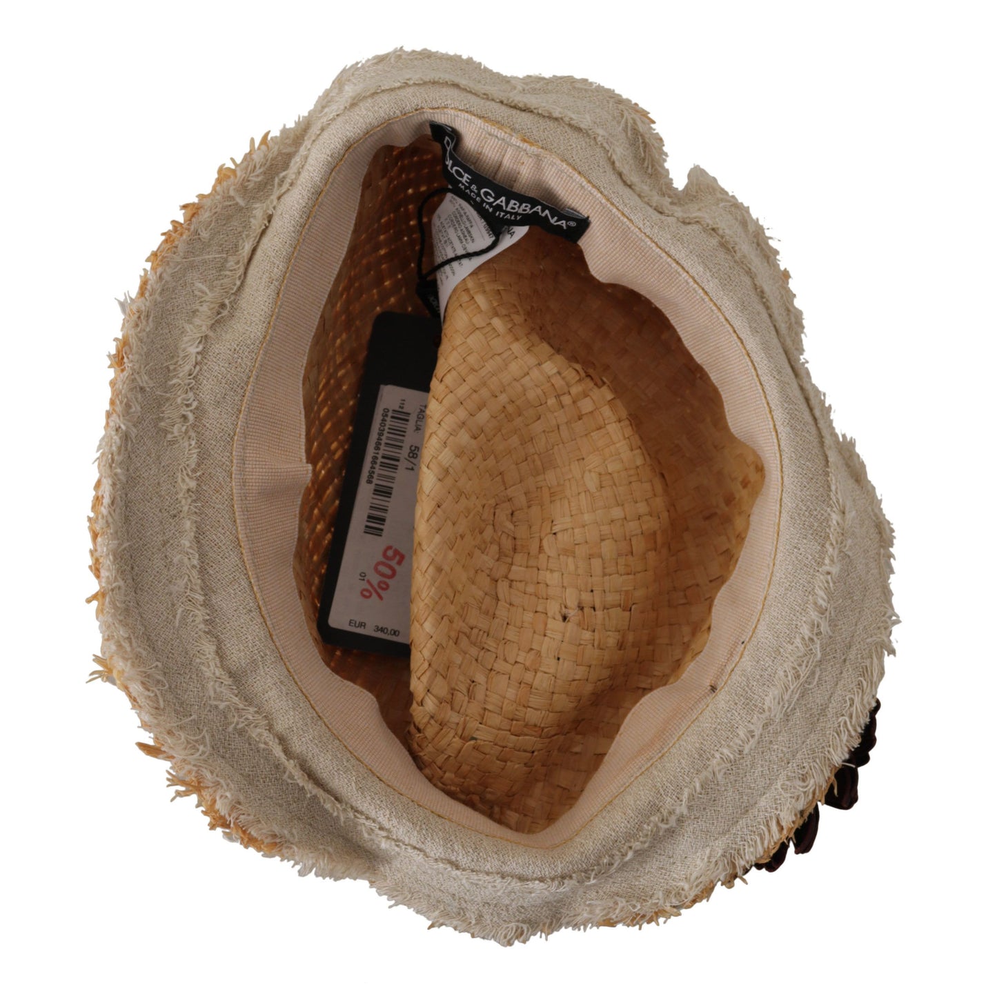 Elegante sombrero de pescador con estampado floral en amarillo brillante