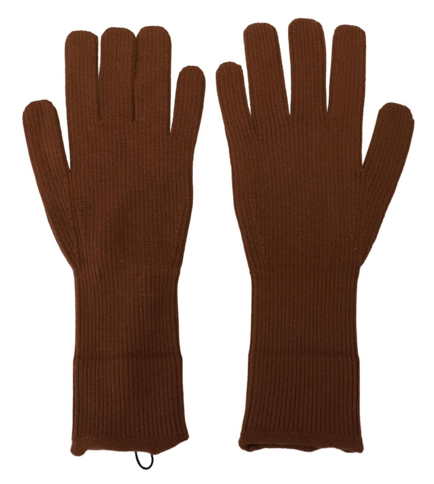Elegantes guantes de invierno de cachemira marrón