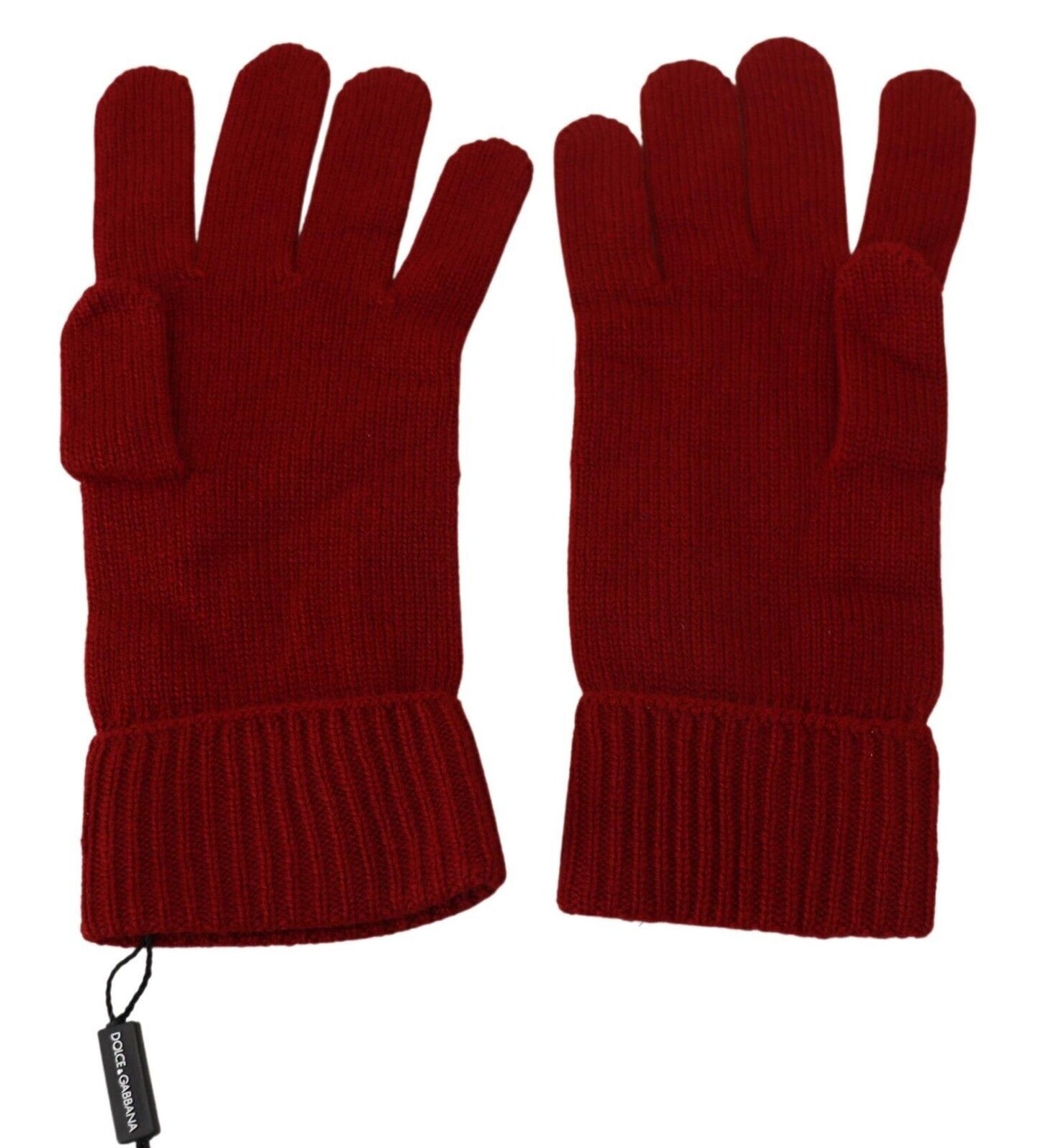 Guantes de invierno elegantes de cachemira roja