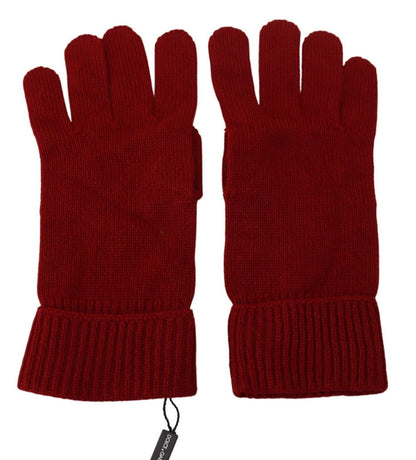 Guantes de invierno elegantes de cachemira roja