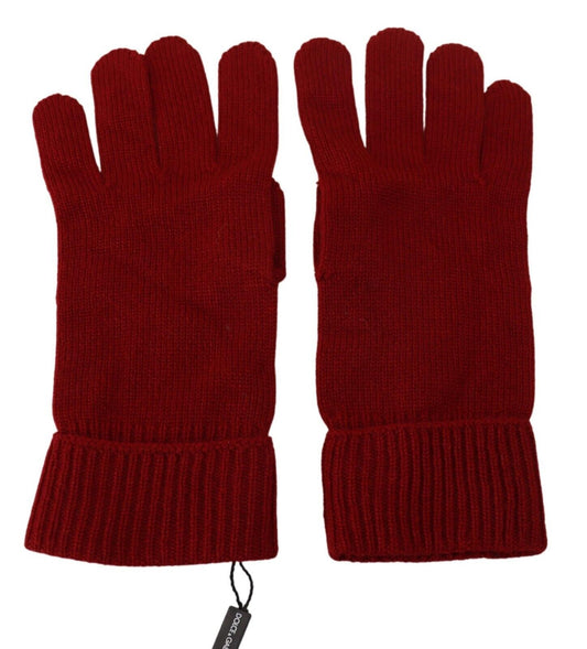 Guantes de invierno elegantes de cachemira roja