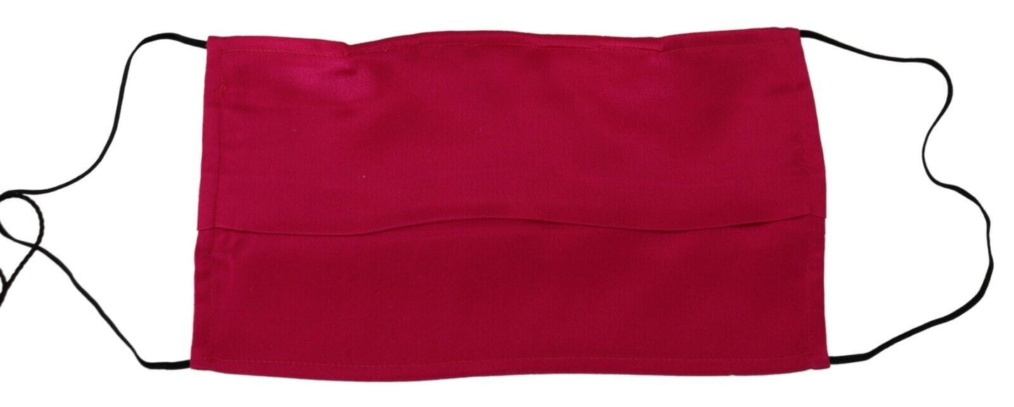Mascarilla facial plisada de algodón rojo elegante
