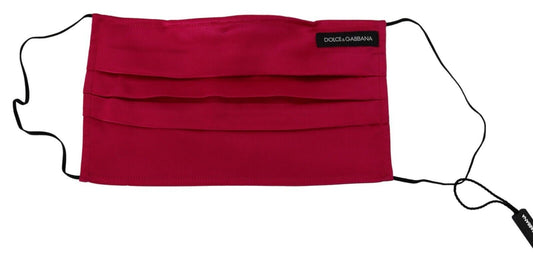 Mascarilla facial plisada de algodón rojo elegante