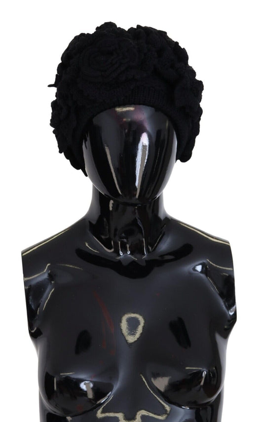 Elegante gorro de lana virgen negro