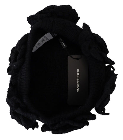 Elegante gorro de lana virgen negro