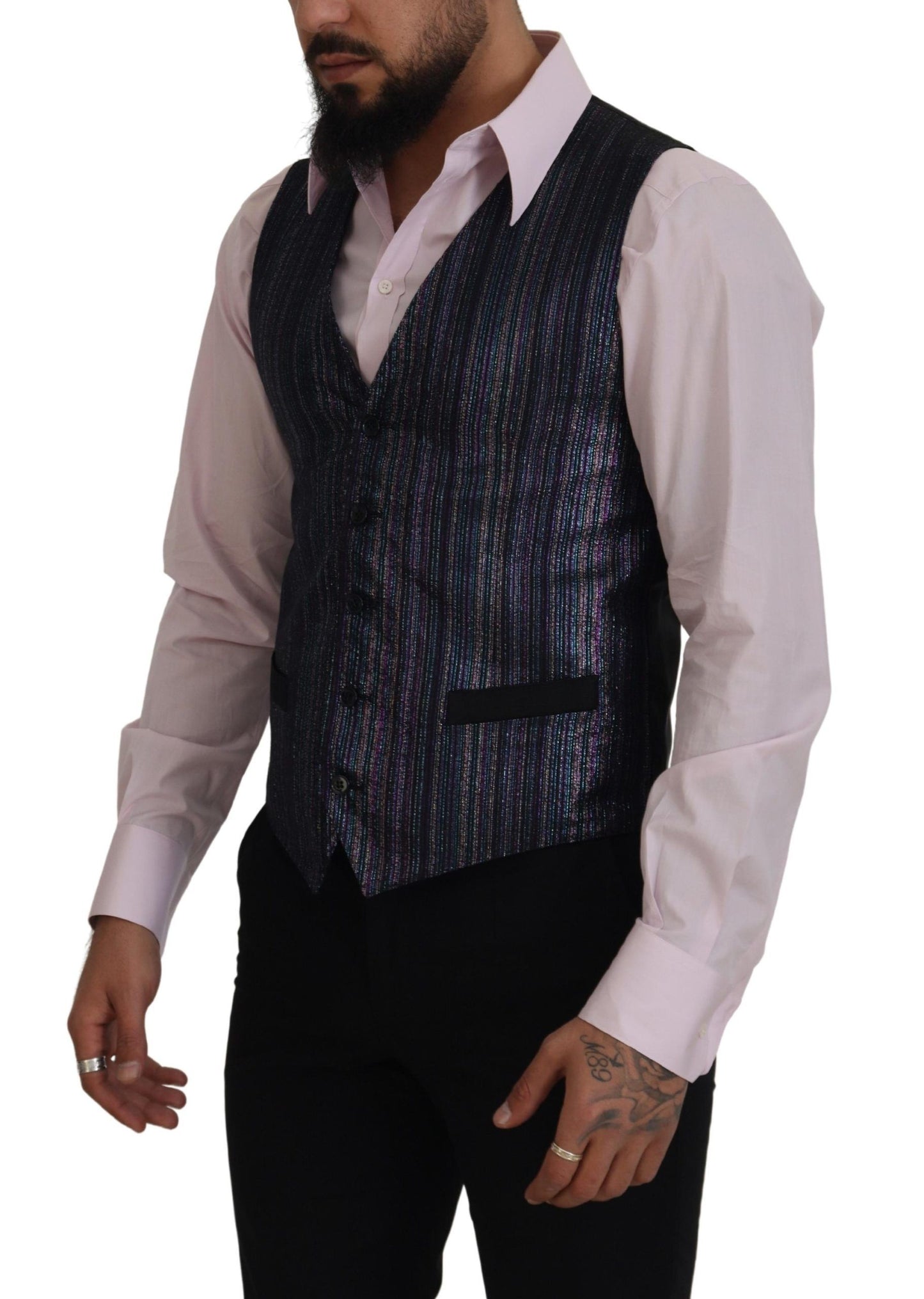 Chaleco formal multicolor de mezcla de lujo