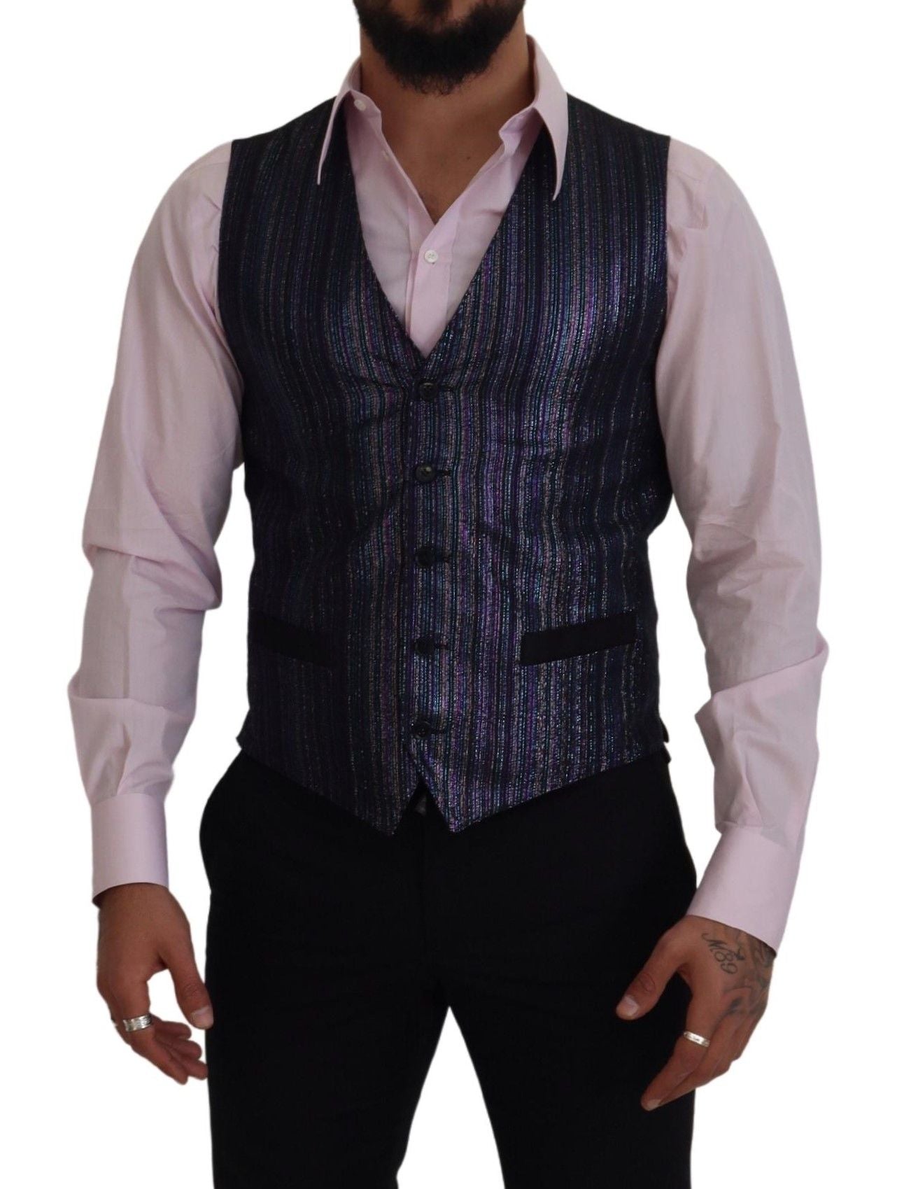 Chaleco formal multicolor de mezcla de lujo